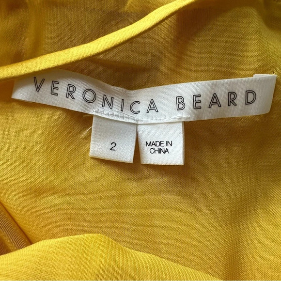 New! Veronica Beard Stewart Charmeuse Top In Bright Sunset 17837 - Picture 6 of 7